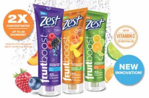 zest fruitboost shower gel