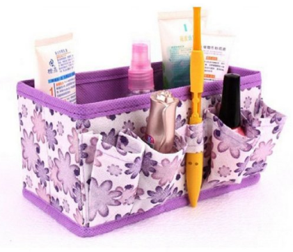 cosmetic storage box purple