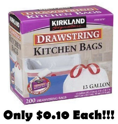 kirkland trash bags