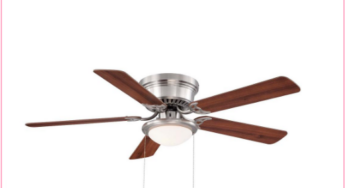 52″ Hugger LED Brushed Nickel Ceiling Fan, Just $39.97!!!