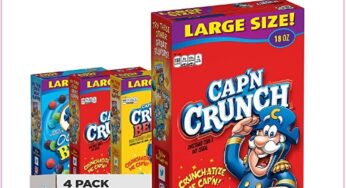 4 Pack Quaker Cap’n Crunch Cereal Bundle Set, Just $10.19!!!