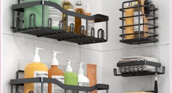 Beautiful FIVE Piece Shower Caddy Set, Just $9.99 From Amazon; Organize Your Bathroom (Reg $30)!!!