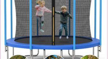 HOT Flash Savings On This 10′ Trampoline w/Safety Enclosure & Basketball Hoop, Just $169.99 (Reg $430)!!!