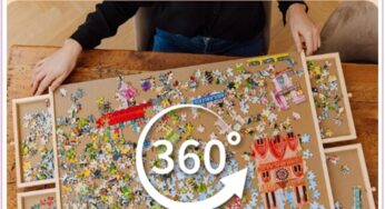 1000 Piece Rotating Puzzle Board with Drawers and Cover, Just $32.84 (Reg $50)!!!