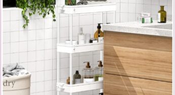 $10.79 Slim 4 Tier Rolling Storage Cart; Great To Organize Your Kitchen/Bathroom/Laundry Room & More!!!